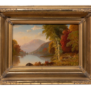 Appraisal: Daniel C Grose American - Mountainous Landscape in Autumn oil