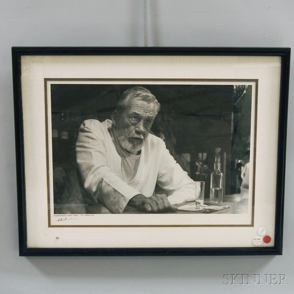 Appraisal: Framed Photograph of John Huston inscribed Cuernavaca - Sept 'El