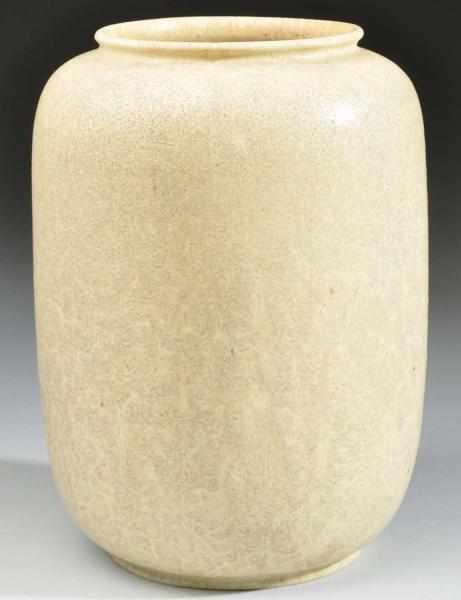 Appraisal: Grueby Bulbous Vase Description Oatmeal glaze Marked under base Large