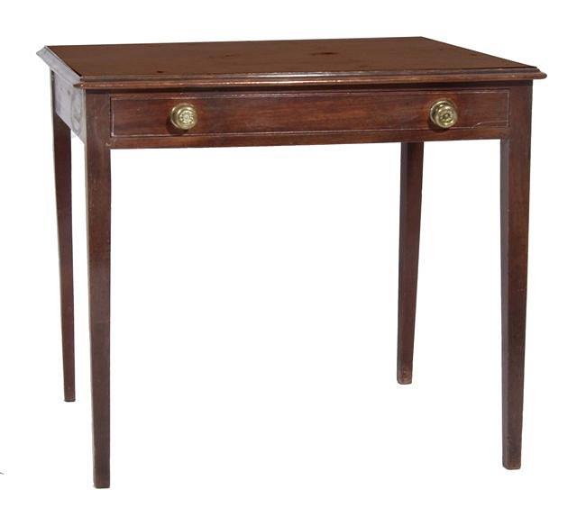 Appraisal: A LATE TH CENTURY MAHOGANY RECTANGULAR SIDE TABLE with moulded