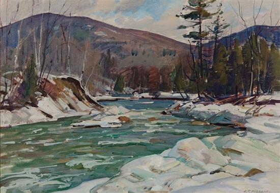 Appraisal: ALDRO THOMPSON HIBBARD American - Winter Day oil on canvas