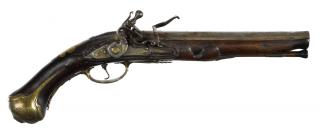 Appraisal: European flintlock pistol approximately caliber spuriously inscribed L COMINAZZO on