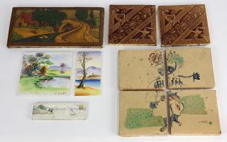 Appraisal: Lot of Collection of tiles Lot of Collection of tiles