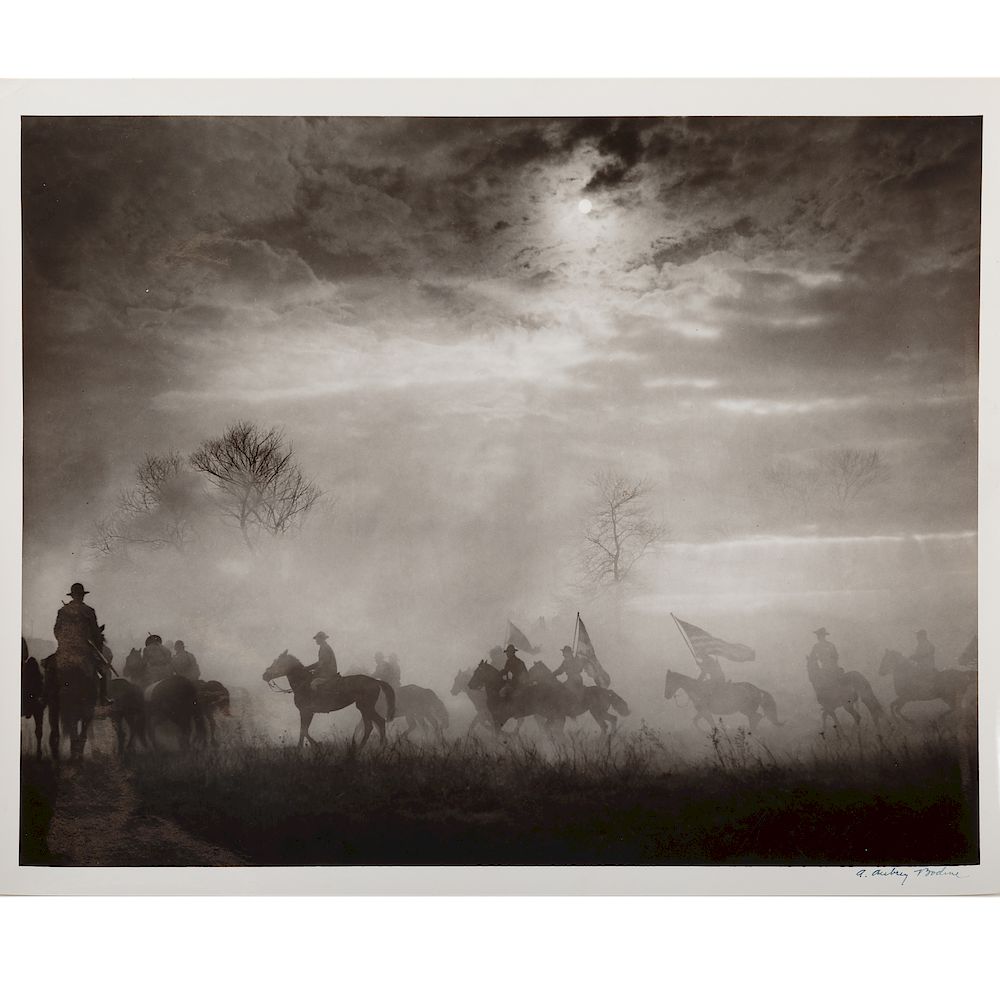 Appraisal: A Aubrey Bodine Early Morning Charge American - Gelatin silver