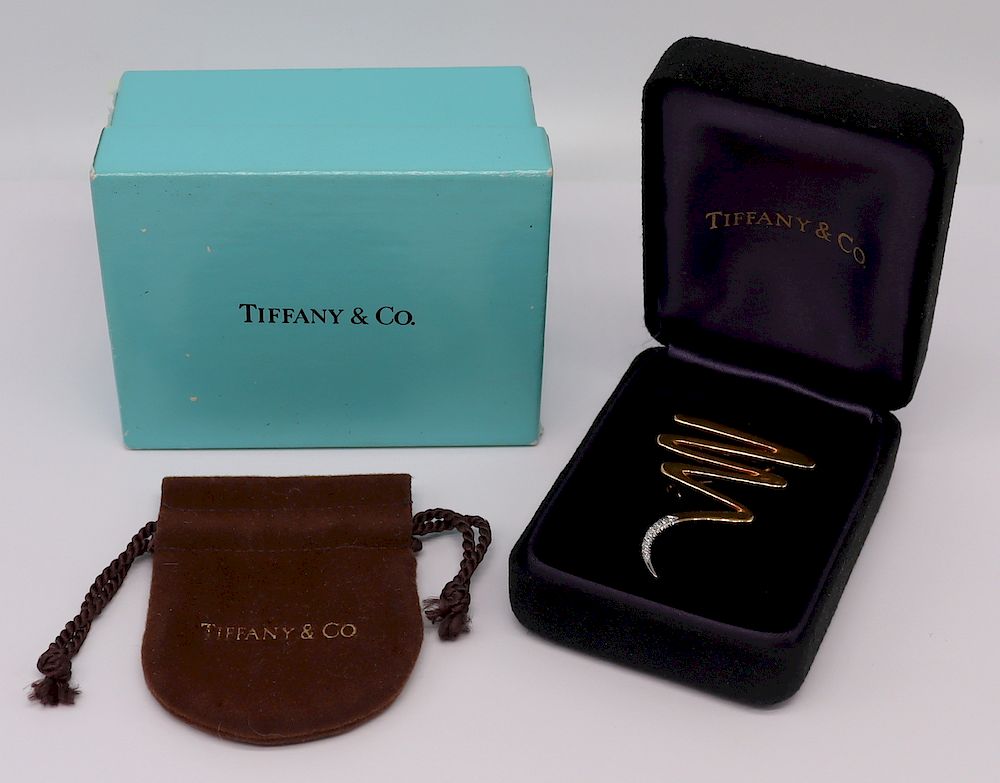 Appraisal: JEWELRY Paloma Picasso for Tiffany kt Gold and Platinum Brooch