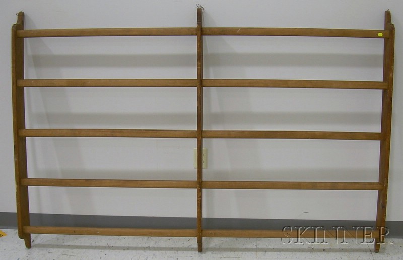 Appraisal: Large Pine and Maple Wall Quilt Rack lg wd dp