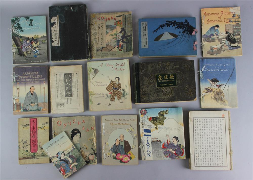 Appraisal: TEN CHIRIMEN-GAMI-E CREPE BOOKS INCLUDNG THREE JAPANESE FAIRY TALE SERIES