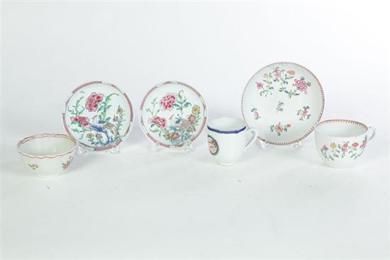 Appraisal: FIVE PIECES OF CHINESE EXPORT Late th-early th century Pair