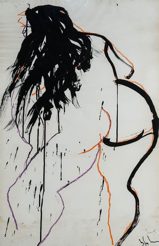 Appraisal: Norman Bluhm - Untitled Nude Signed bluhm and inscribed To