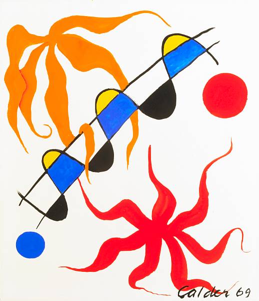 Appraisal: Alexander Calder American - Oscillations signed and dated 'Calder '