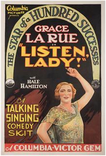 Appraisal: Listen Lady Columbia One sheet x Poster for the musical