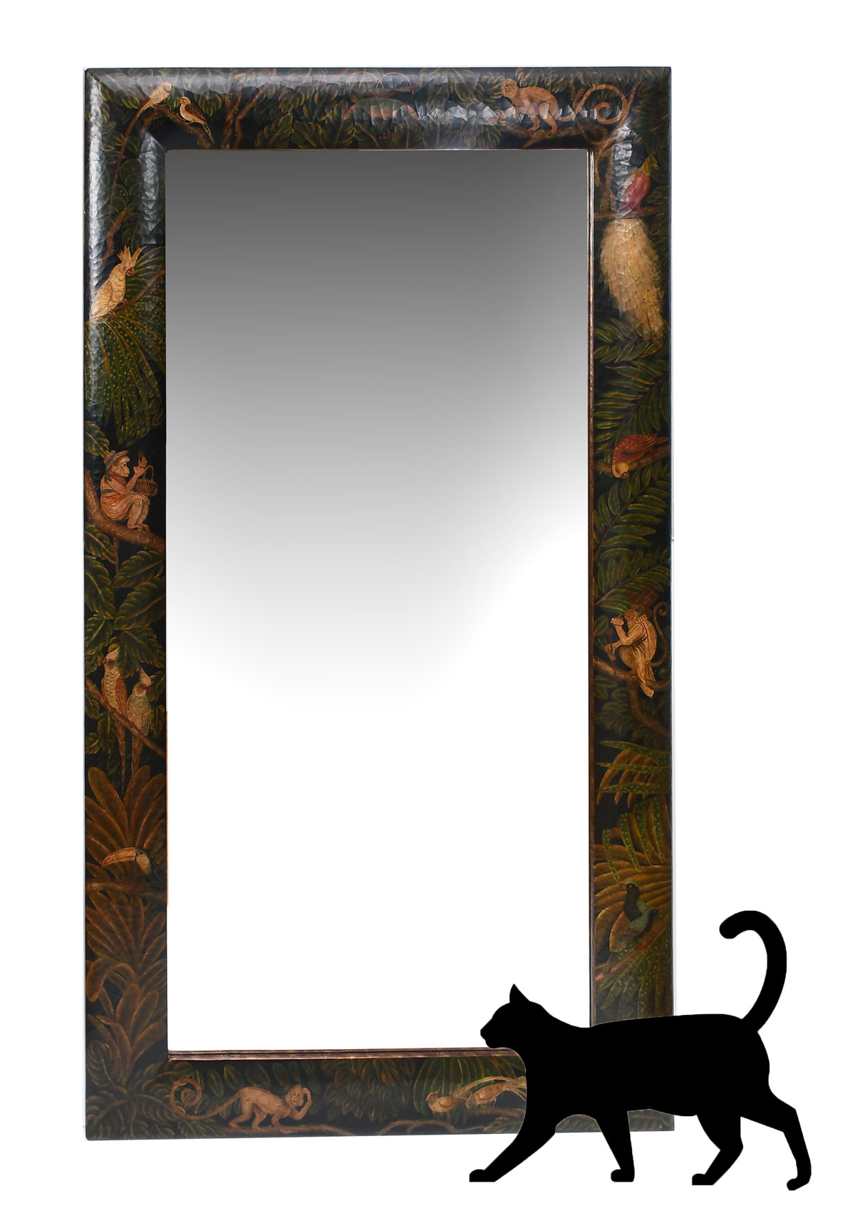 Appraisal: LARGE MAITLAND SMITH JUNGLE MIRROR Large Maitland Smith hall mirror