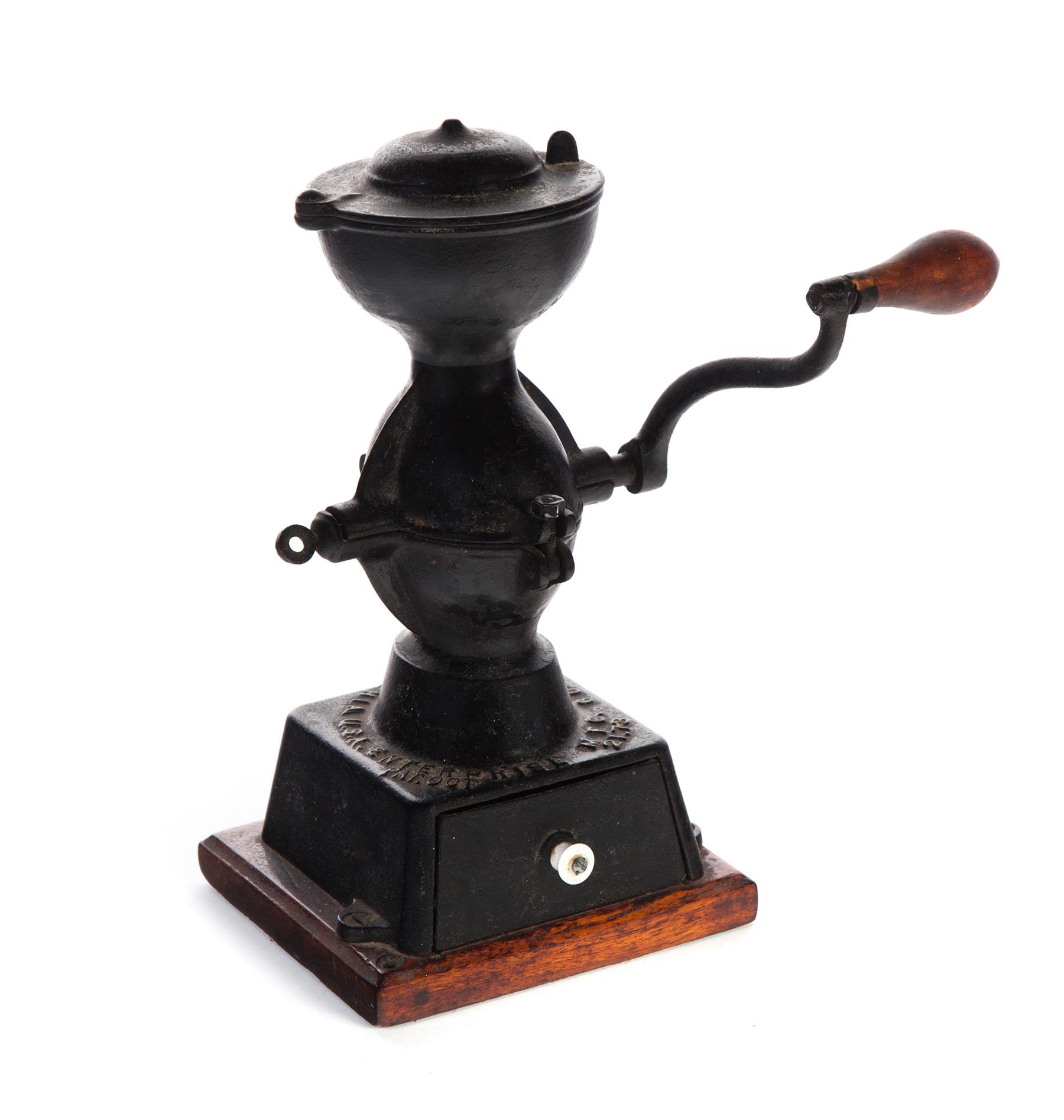 Appraisal: ENTERPRISE TABLETOP COFFEE GRINDER Philadelphia Pennsylvania patented October Cast iron