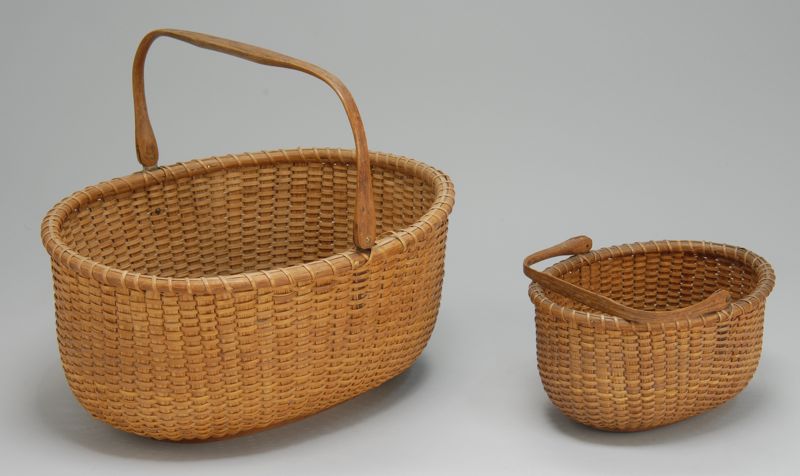 Appraisal: NEST OF TWO NANTUCKET BASKETS Circa - In oval form