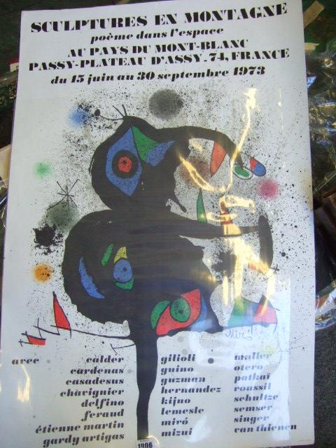 Appraisal: Joan Miro - A poster Sculptures en Montagne signed by