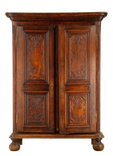 Appraisal: Dutch Baroque Style Oak Carved Kas Wardrobe Dutch th century