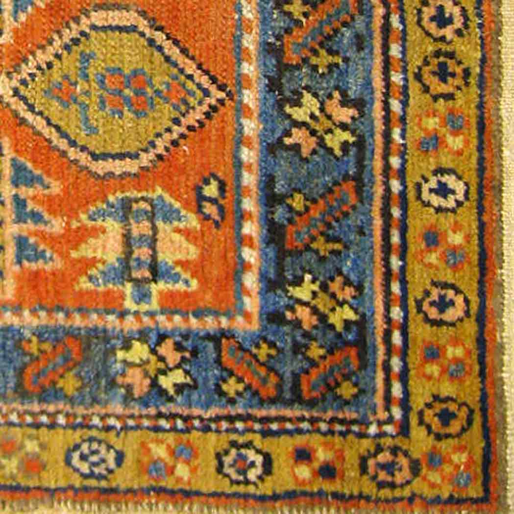 Appraisal: Heriz Runner Northwest Persia circa The rust field with three