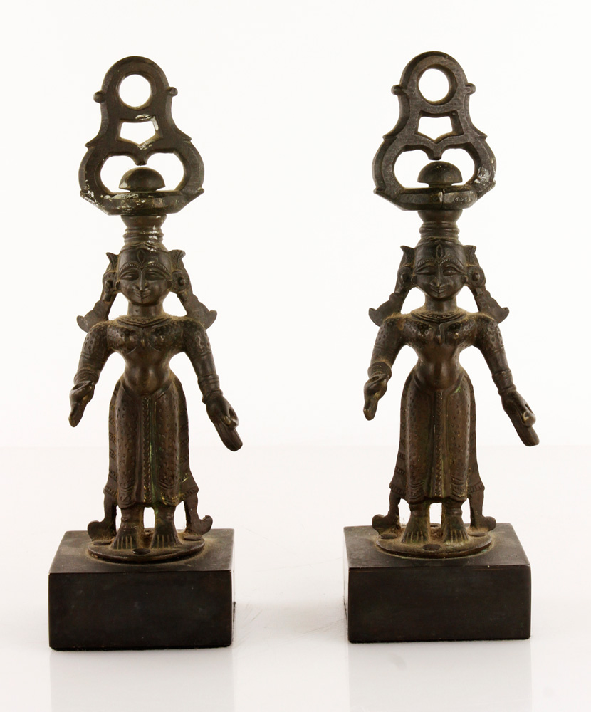 Appraisal: - Two th C Indian Bronze Figures Two th century