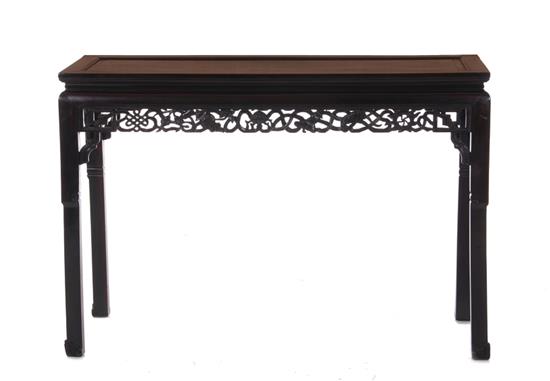 Appraisal: Chinese carved wood altar table Qing dynasty H W D