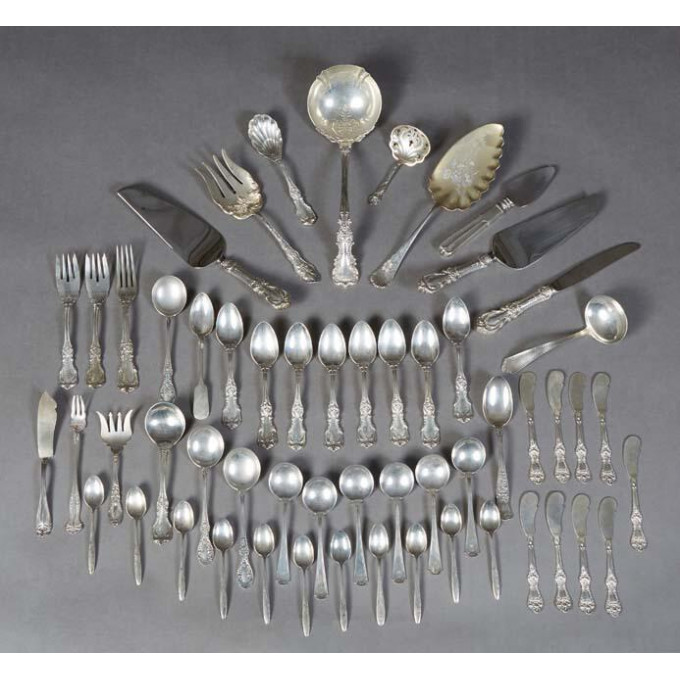 Appraisal: Fifty-One Pieces of Assorted Sterling Flatware consisting of Manchester butter