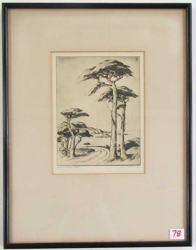 Appraisal: GENE KLOSS ETCHING New Mexico California Mexico - Along Monterey