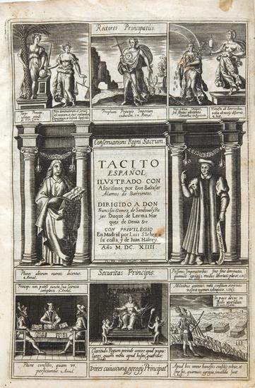 Appraisal: TACITUS Publius Cornelius Tacito espanol illustrado con aforismos Madrid Luis