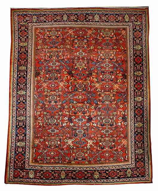 Appraisal: A MAHAL RUST GROUND CARPET with an all over stylised