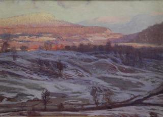 Appraisal: Unsigned Oil on Canvas Mt Greylock Inscribed B K Howard