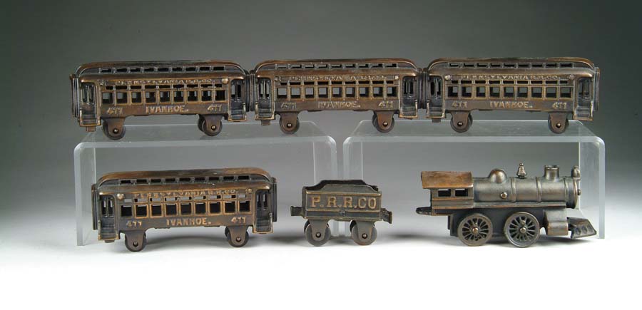 Appraisal: ELECTROPLATED PASSENGER TRAIN SET BY DENT HARDWARE CO An appealing