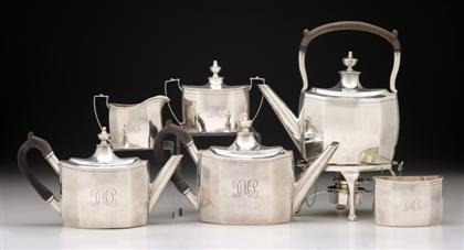 Appraisal: Six piece sterling silver coffee and tea service j e