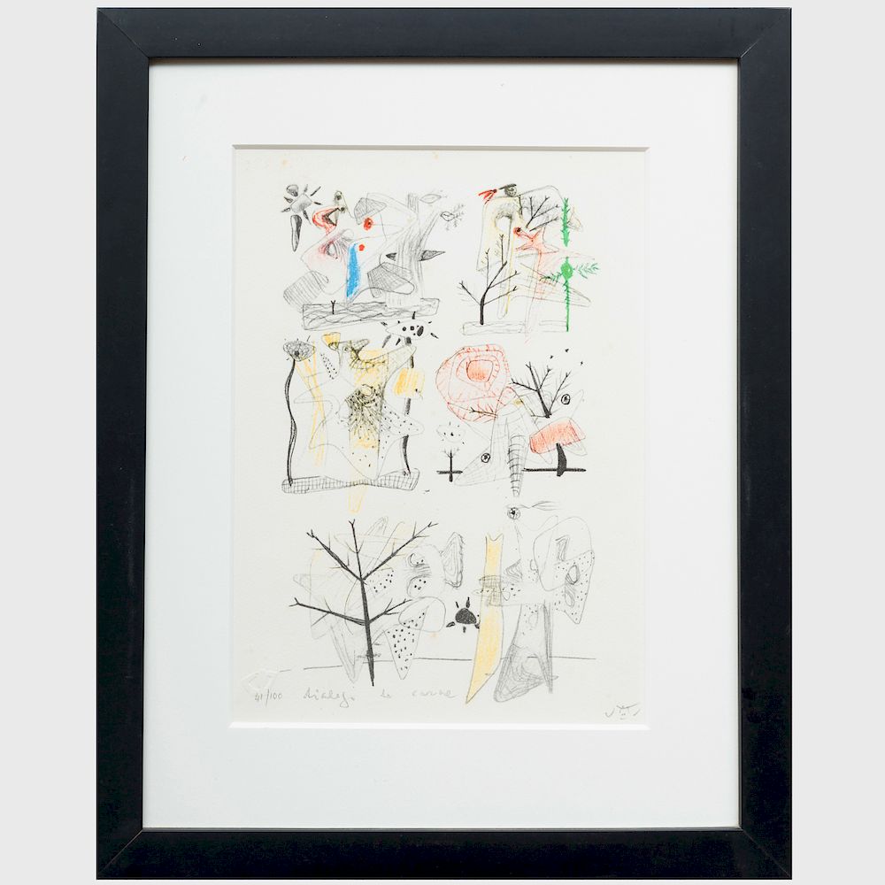 Appraisal: Roberto Matta - Dialogo de carne Offset print on heavy