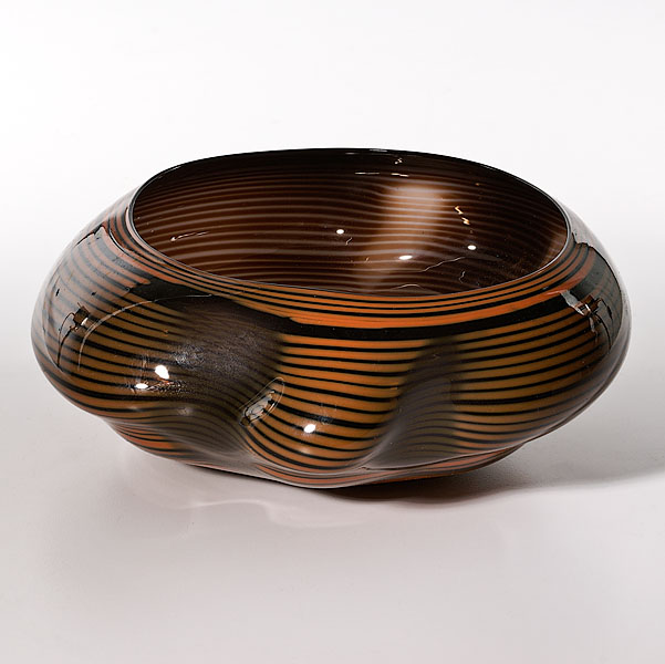 Appraisal: Dale Chilhuly American b A blown seaform basket with a