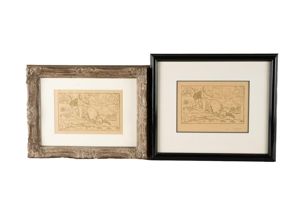 Appraisal: PAUL ELIE RANSON - TWO WORKSleach lithograph in black and