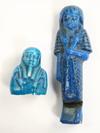 Appraisal: EGYPTIAN FAIENCE USHABTI - Brilliant Blue full-length figure in striped