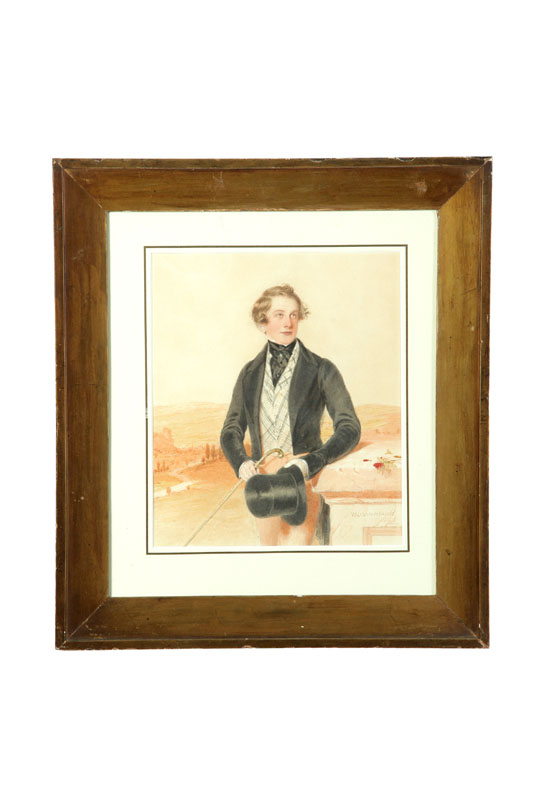 Appraisal: PORTRAIT OF A YOUNG MAN BY W DRUMMOND ENGLAND ST