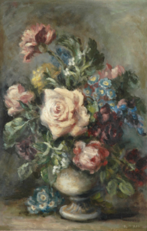 Appraisal: Dora McRae - Still Life in Urn oil on canvas