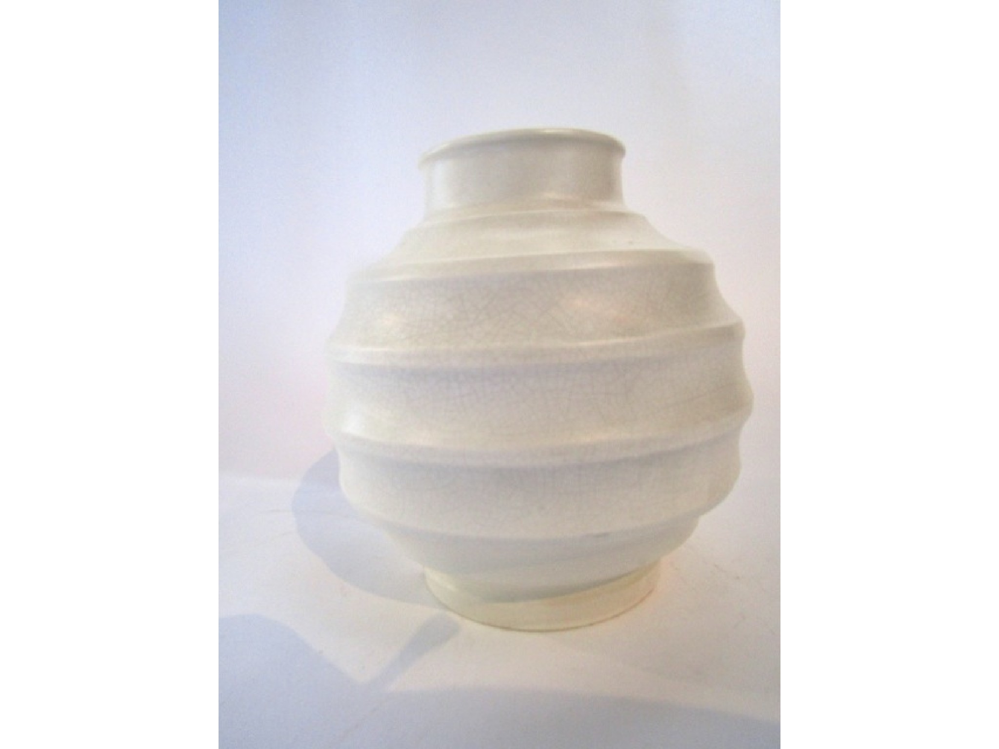 Appraisal: A Wedgwood white glazed vase designed by Keith Murray of