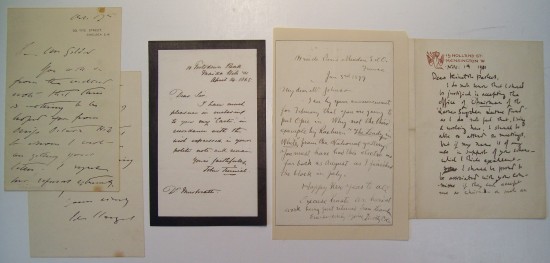 Appraisal: ARTISTS--ENGLISH Group of Autograph Letters Signed Each vo or small