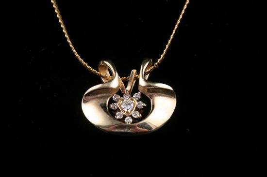 Appraisal: K YELLOW GOLD DIAMOND NECKLACE App diamond wt cts