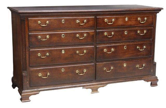 Appraisal: English Georgian period mahogany mule chest late th c with