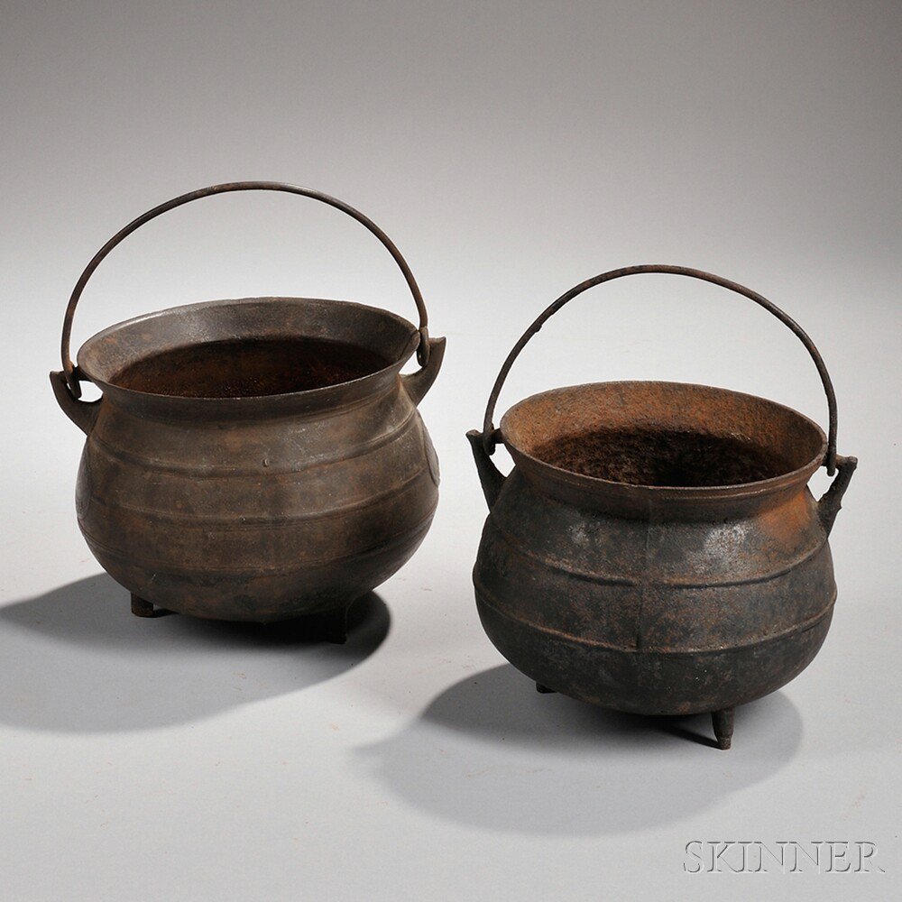 Appraisal: Two Cast Iron Pots America late th early th century