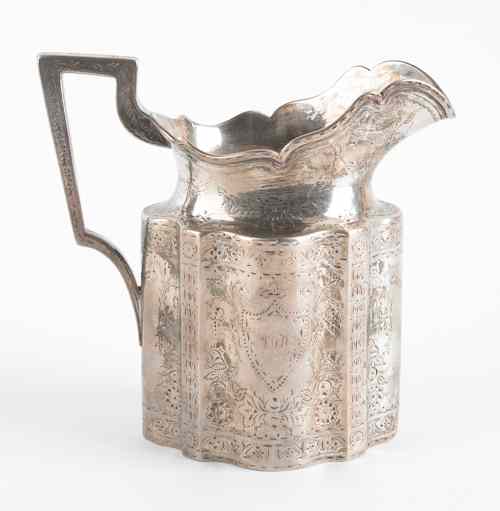 Appraisal: Gale Willis New York silver cream pitcher dated with a