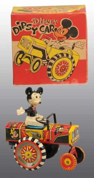 Appraisal: Tin Marx Mickey Mouse Display Car Wind-Up Toy Description Plastic