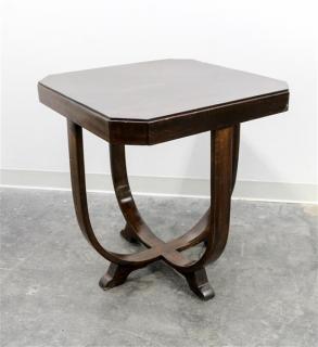 Appraisal: An Art Deco Mahogany Occasional Table Height x width x