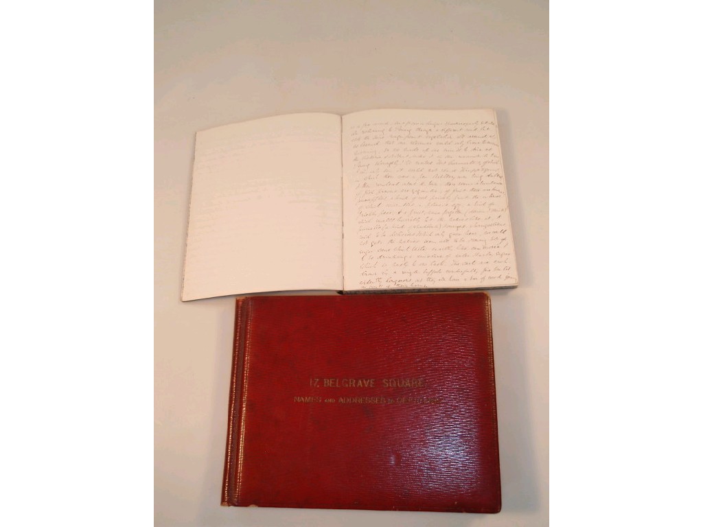 Appraisal: An early thC Officers visitors book from Belgrave Square from