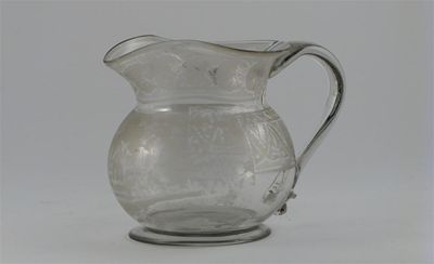 Appraisal: A rare Davenport 'Patent' glass jug 'etched' with a figure