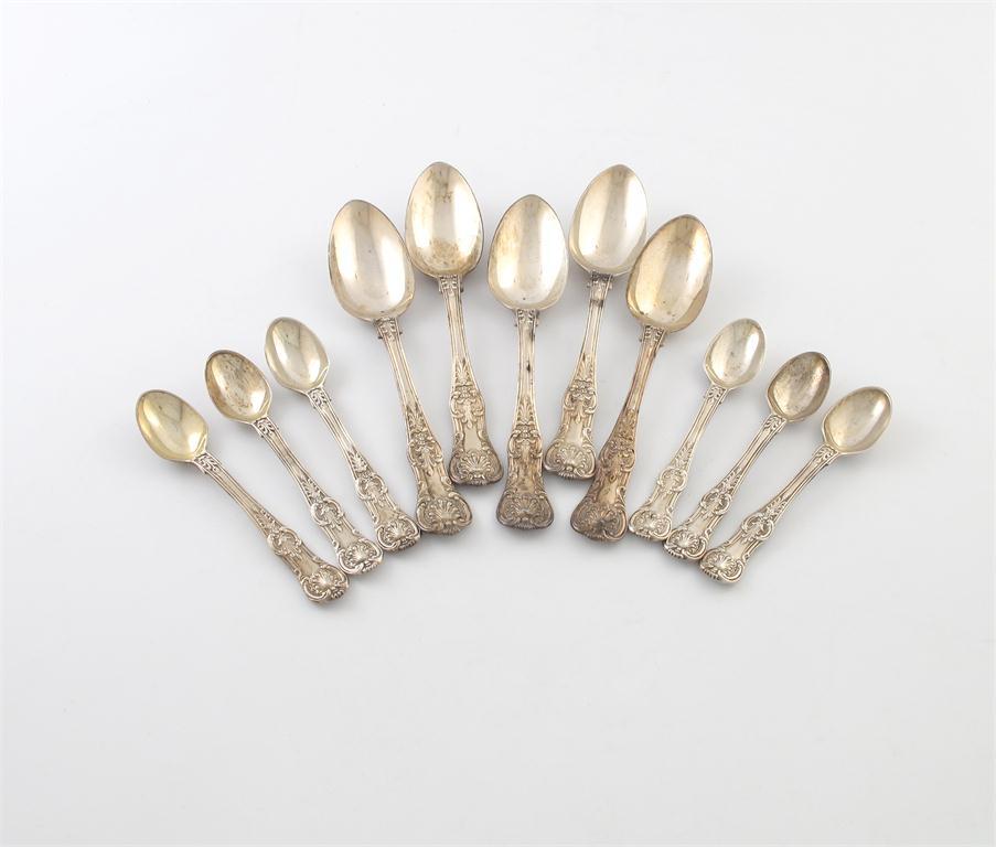 Appraisal: A set of six Victorian Queen s pattern egg spoons