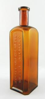 Appraisal: Bitters bottle Bitters- square marked vertically 'J W Colton's Nervine