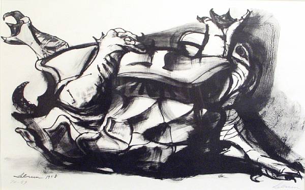 Appraisal: Rico Lebrun Untitled Lithograph signed and numbered - in pencil