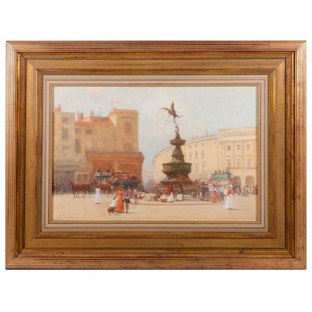 Appraisal: th century watercolor London Framed and glazed watercolor Indistinctly signed